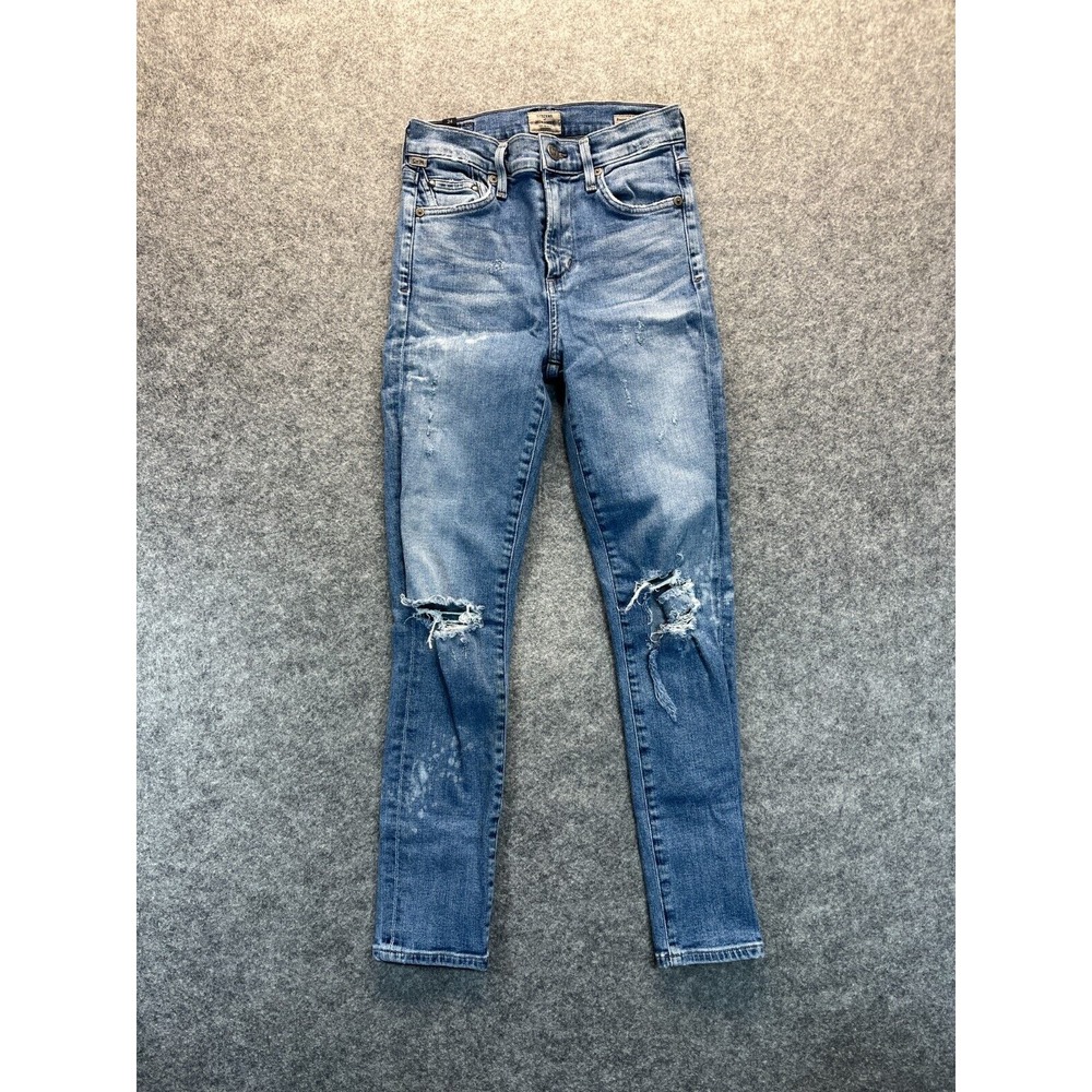 Citizens of Humanity Jeans Women's Size 24 Rocket High Rise Skinny Distressed